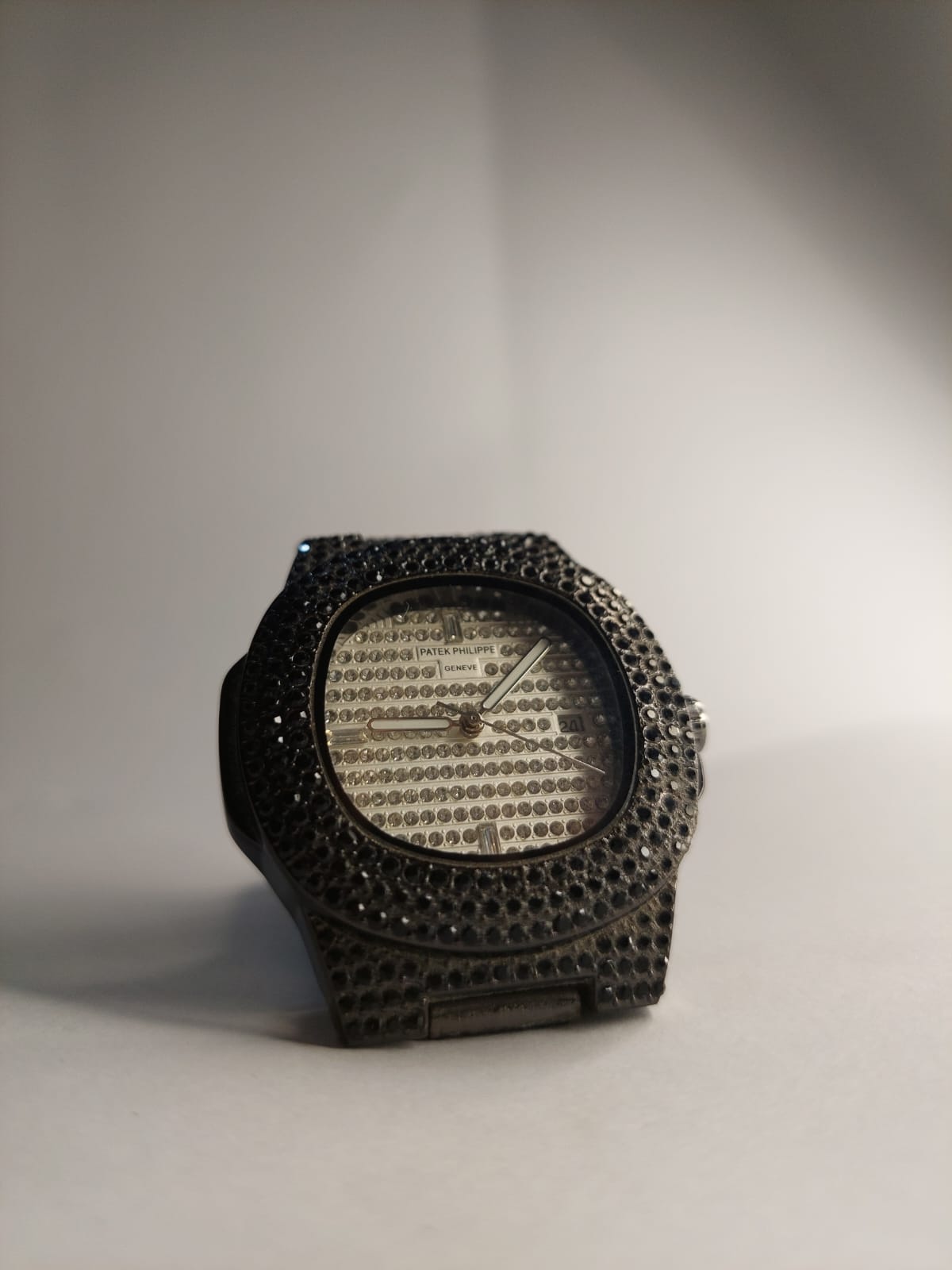 The Patek Philippe Ice Nautilus Black Stones.