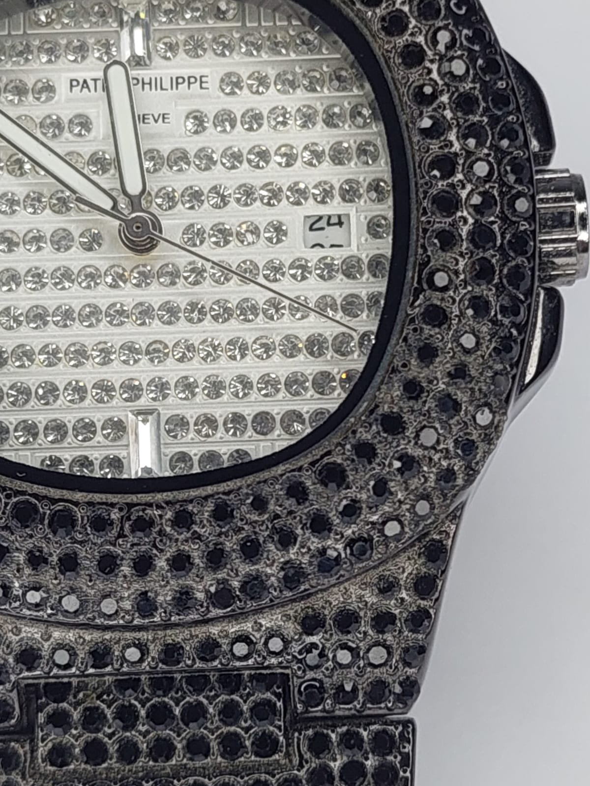 The Patek Philippe Ice Nautilus Black Stones.