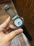 Octagonal case with Integrated leather strap